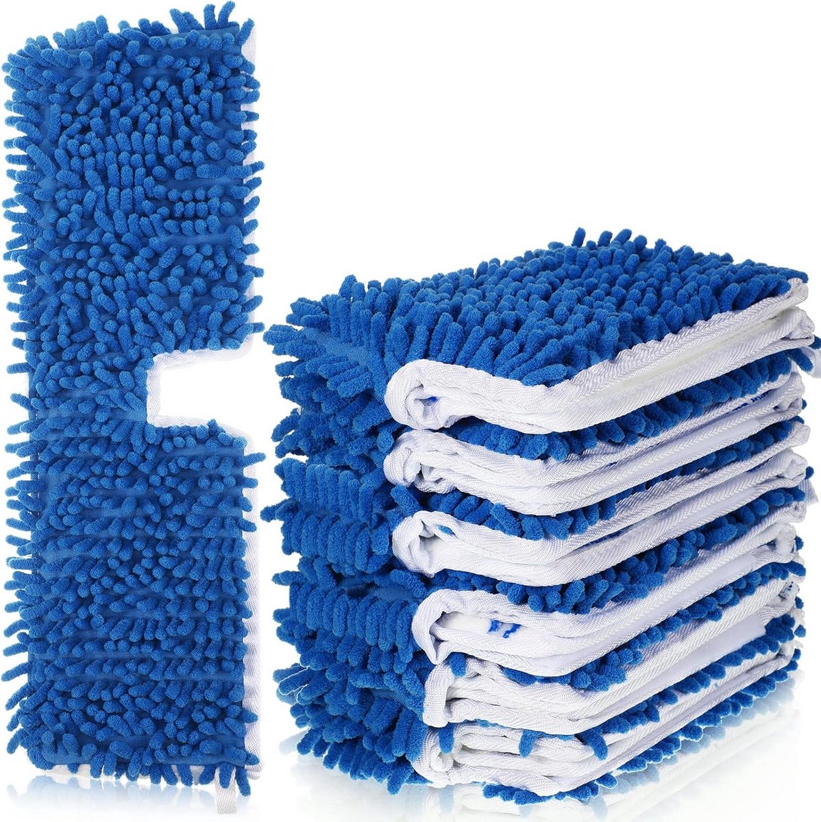 6 Stuks Vervangende Mop Vullingen voor Dubbelzijdige Microfiber Reiniging