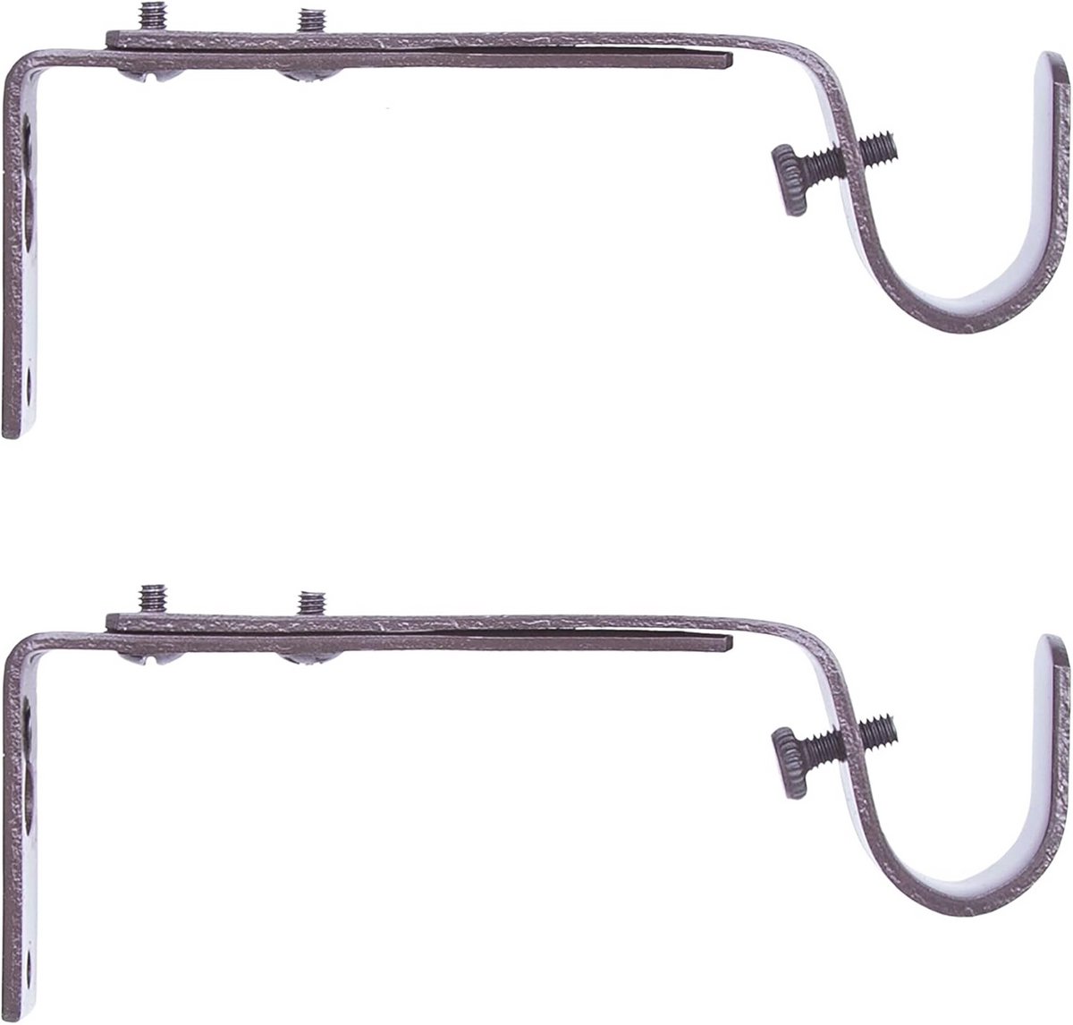 Verstelbare gordijnroede beugels - Mokka (2-Pack)