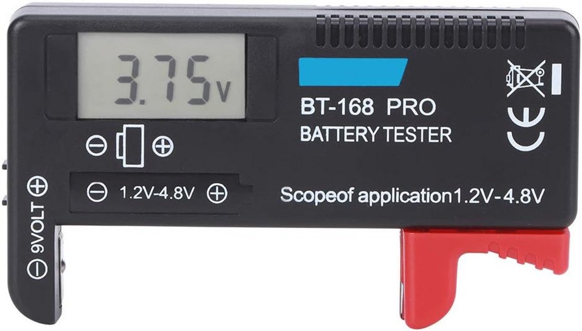 Digitale batterijtester voor verschillende batterijformaten - Accu en spanningstest