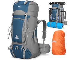 Trekkingrugzak 60 liter met regenhoes voor camping, trekking en outdoor avonturen