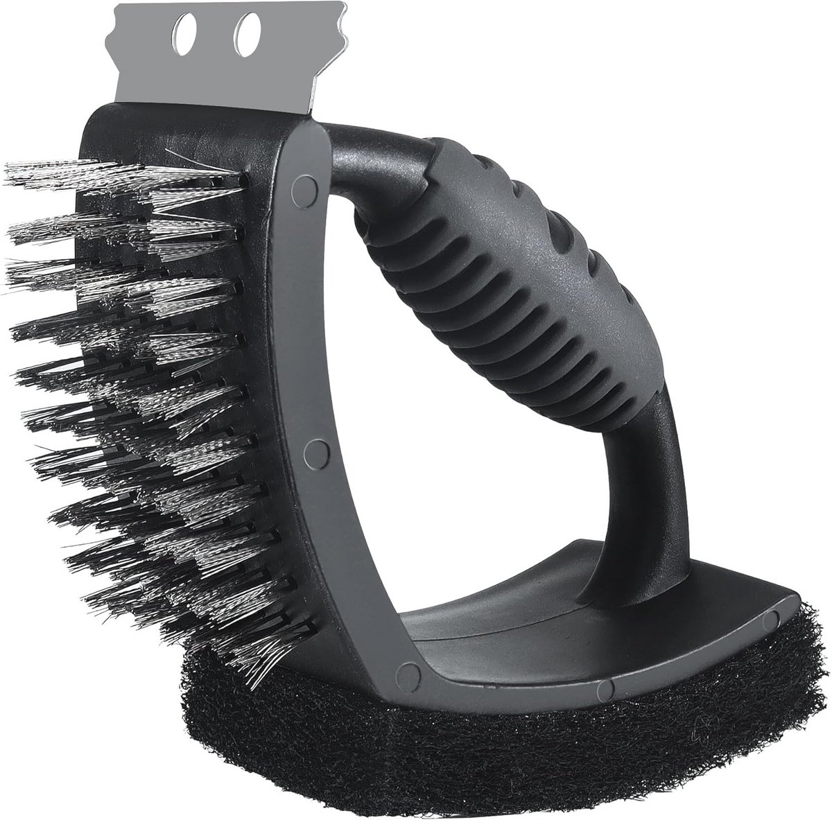 3-in-1 BBQ Reinigingsborstel - Heavy Duty Grill Cleaner met Warmte-Isolatie Handvat