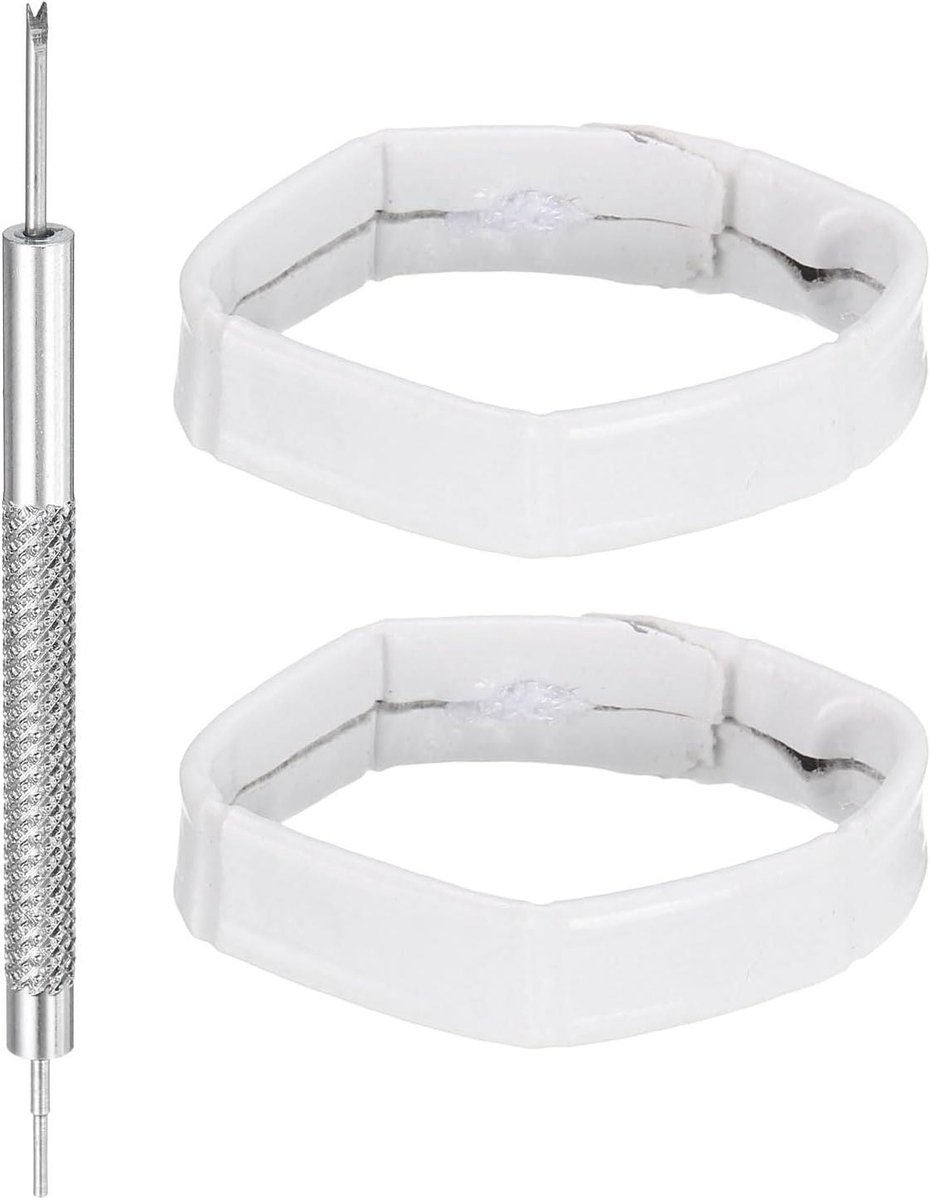 Allecta - Vervanging lederen horlogeband lussen armbandhouder ringen in diverse kleuren