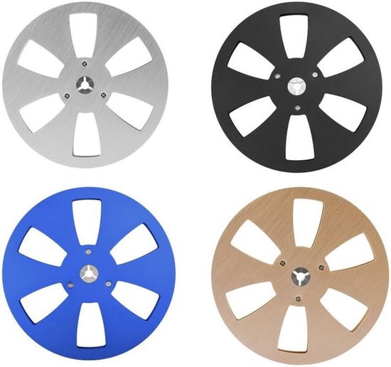 Universele 7 Inch Lege Spoel voor Open Reel Tape Deck - Aluminium Opname Spoel (Zwart) van Merkloos — afbeelding 5