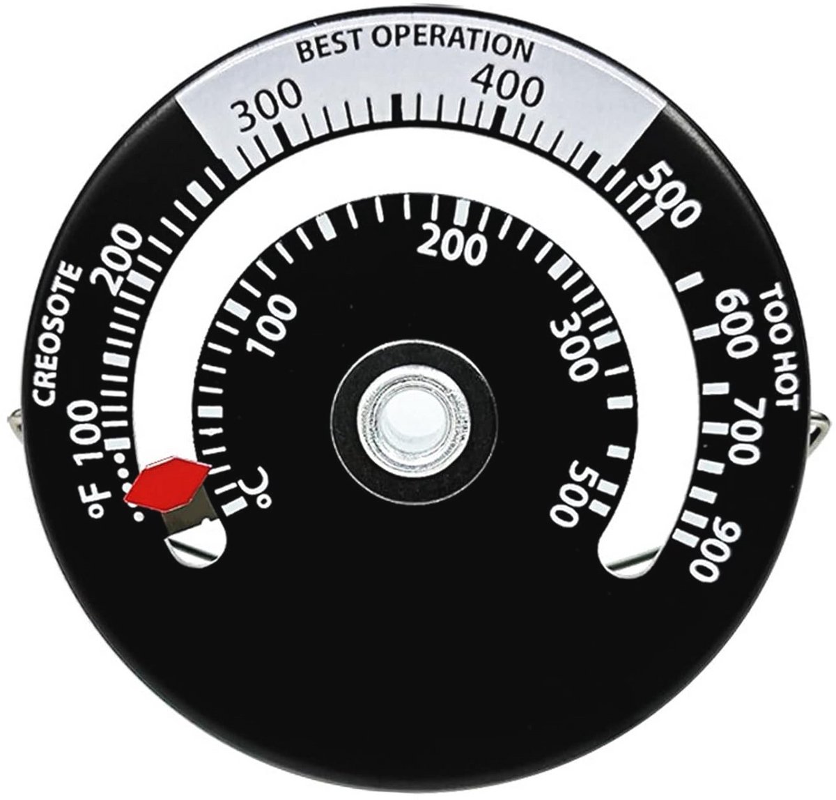 Magnetische kachelthermometer voor houtkachels - Temperatuurmonitor voor rookkanaal