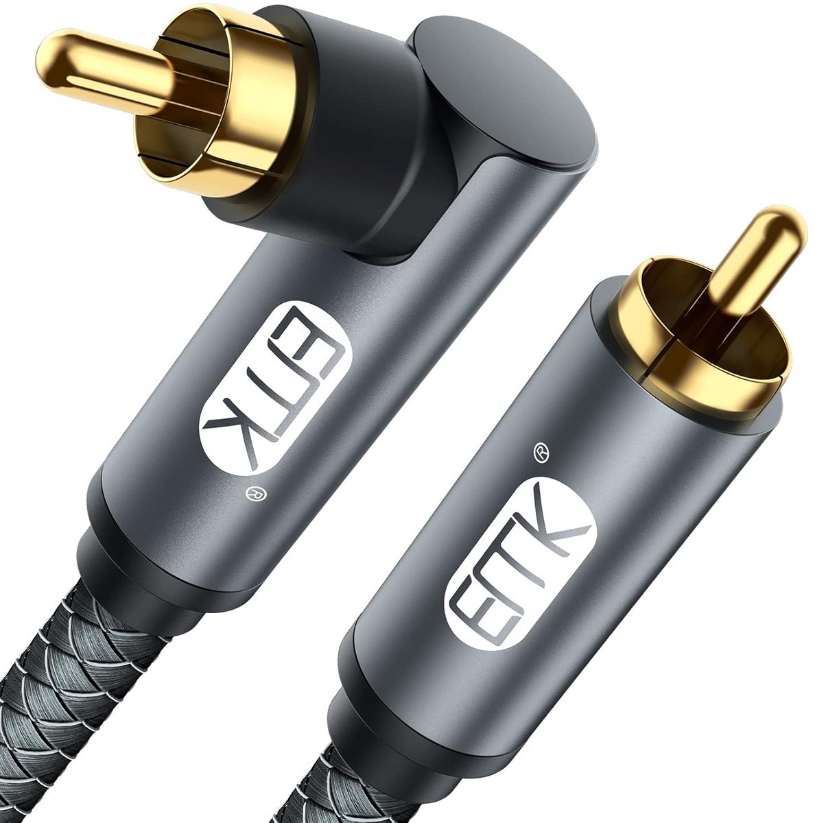Subwoofer Kabel RCA naar RCA Audio Kabel 0.5m - 24K Verguld voor Home Theater en Hifi Systemen