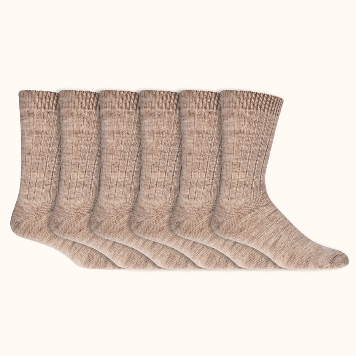 Wollen sokken Alpacawol Fijn gebreid Beige