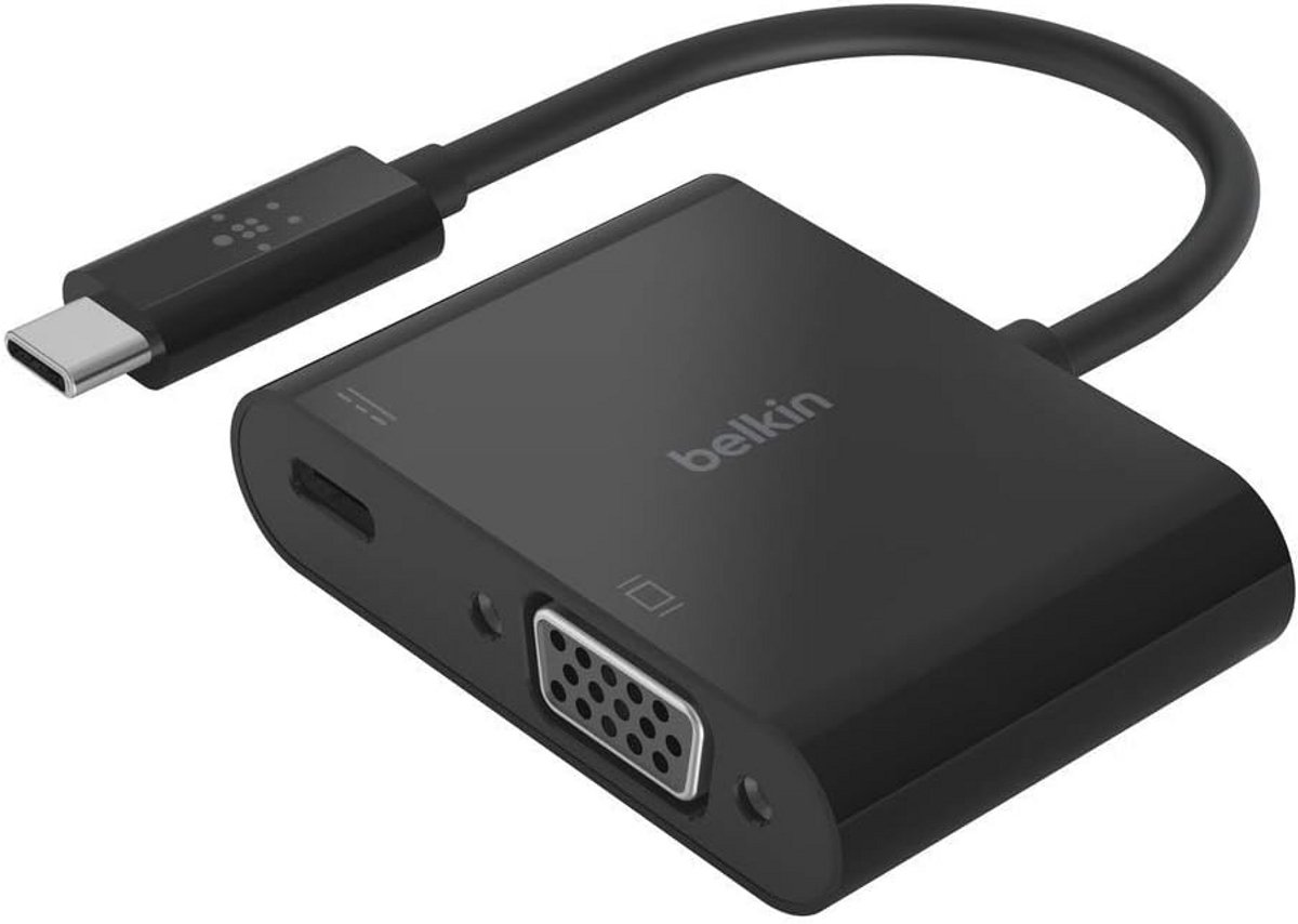 USB-C naar VGA Adapter met Opladen - 1080P HD Video, 60W Power Delivery