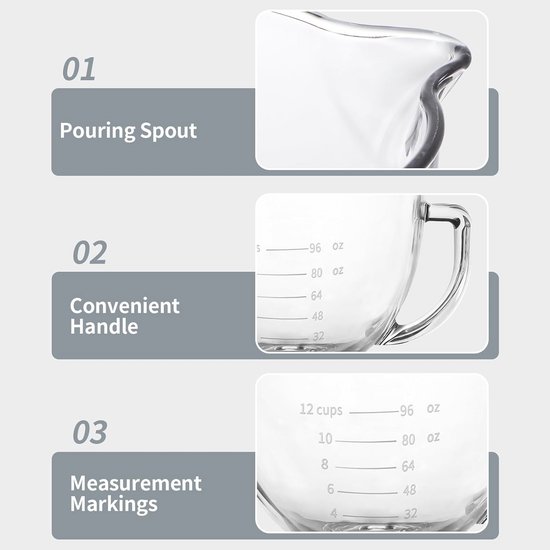 Mengkom met Handgreep en Gietrand - Geschikt voor Keukenmixers 4.5 en 5 Quart van Merkloos — afbeelding 4
