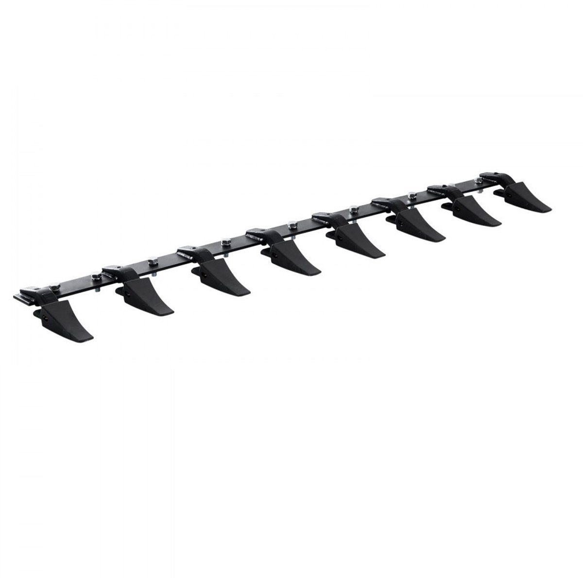 Tandenbalk/tandstrip voor laadbak - 165 cm 8-tands - Boutbevestiging - Max. belasting 2000 kg - Zware uitvoering - Voor tractor, lader en schranklader