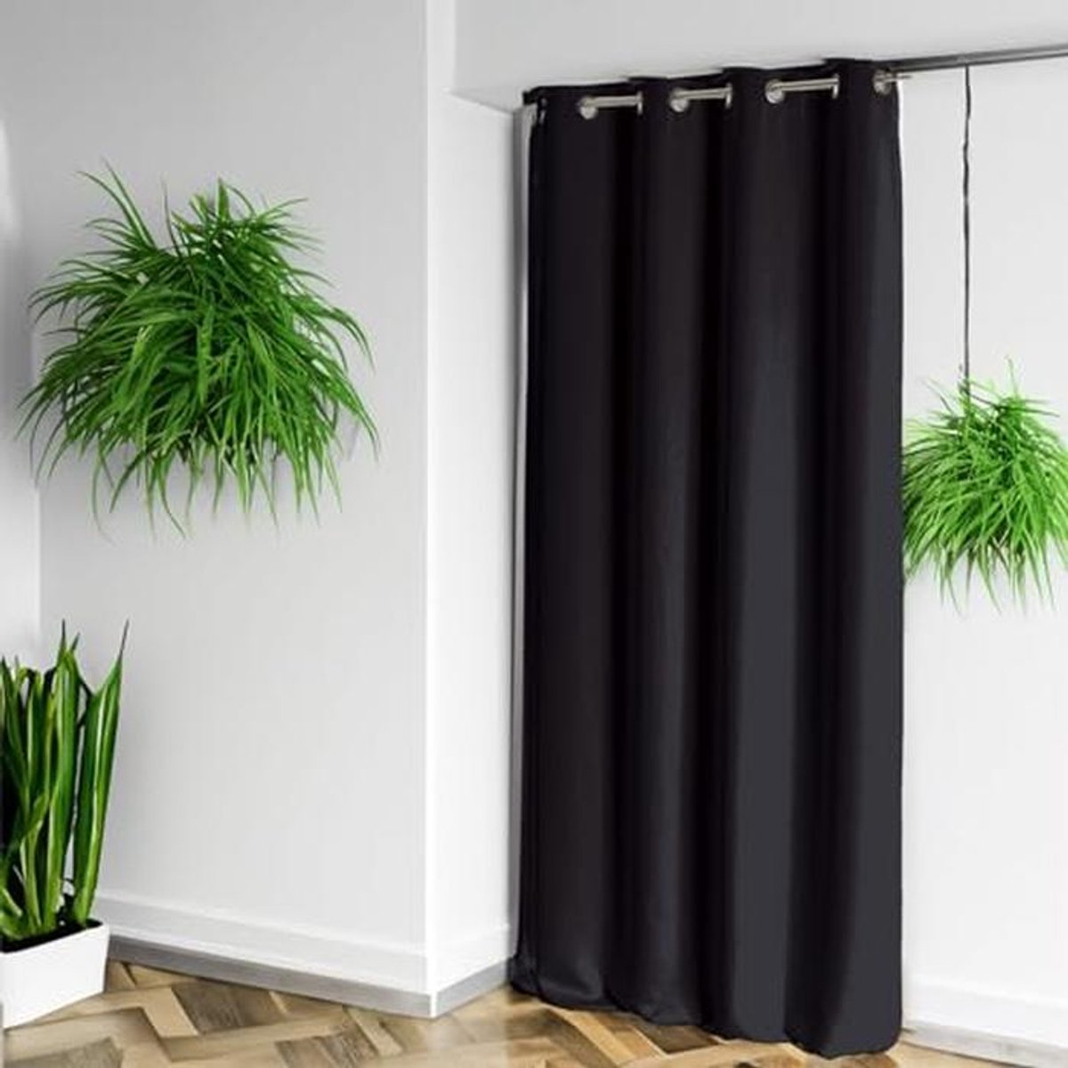 Verduisteringsgordijn 100% - brandvertragend B1, zwart, 140x260 cm