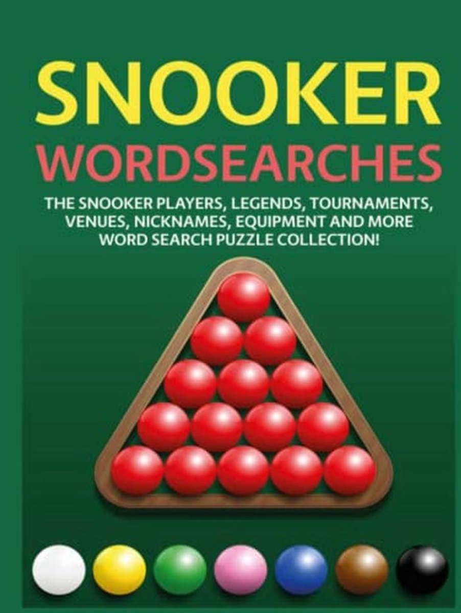 Wordzoekboek over Snooker: Spelers, Legendes, Toernooien en Meer