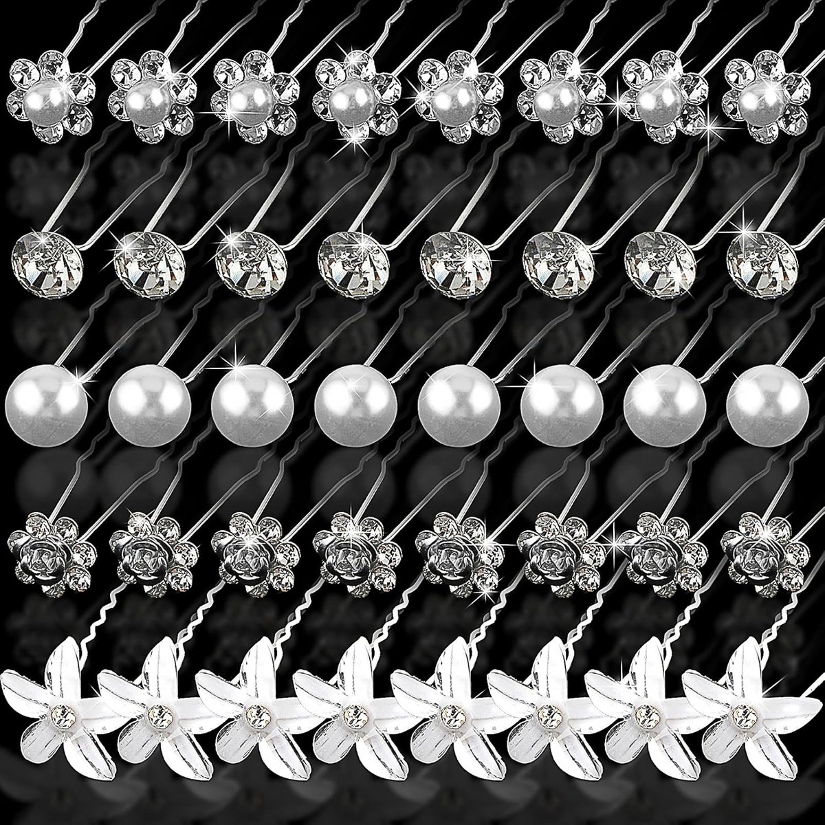 Set van 40 Elegante Haarspelden voor Bruiloft en Speciale Gelegenheden