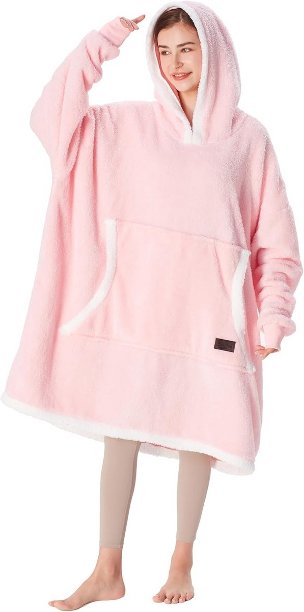 Oversized Deken Hoodie voor Volwassenen en Kinderen - Gezellige En Warm Sweatshirt