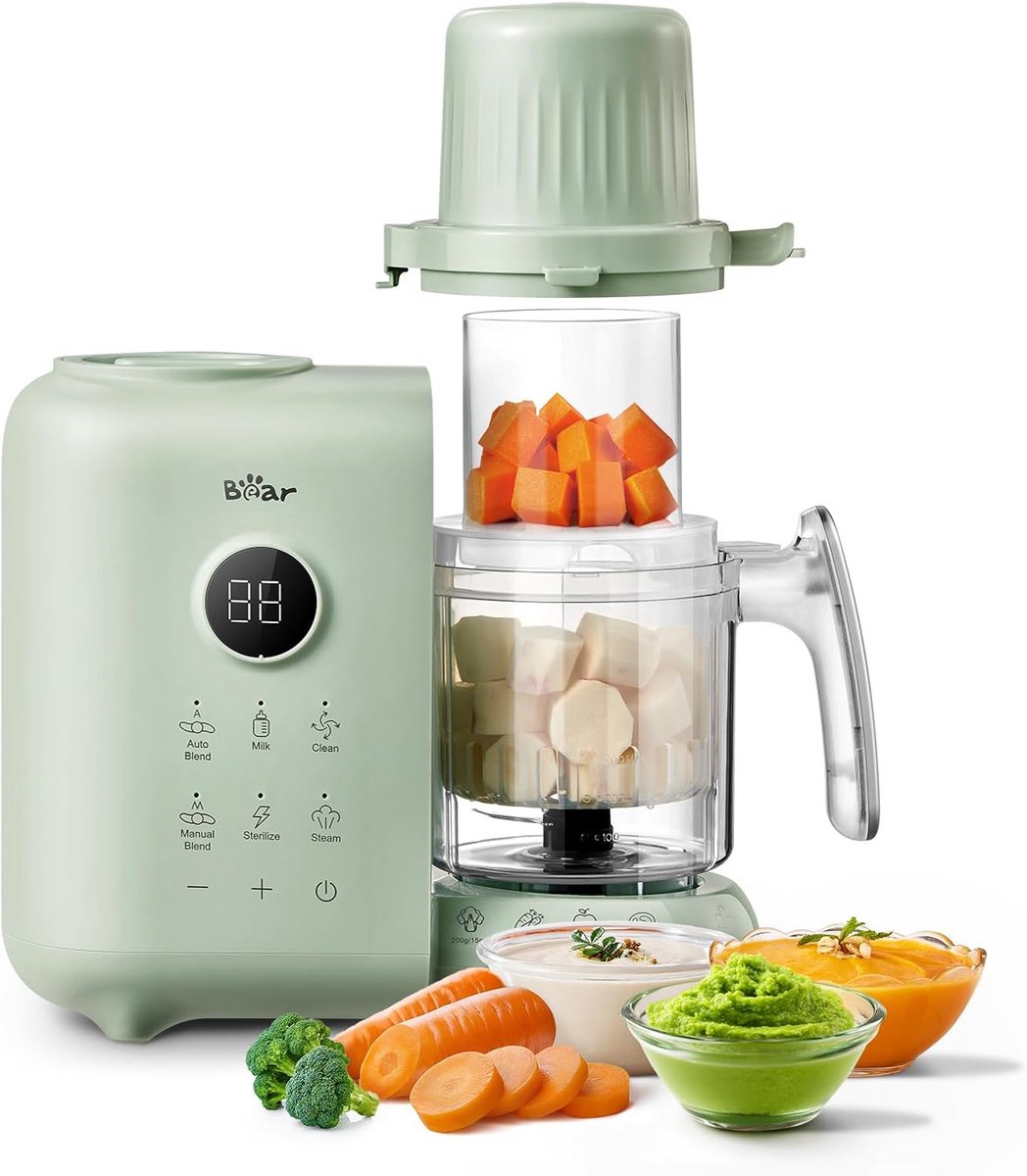 6-in-1 Stoompan en Mixer voor Babyvoeding - Multifunctionele Voedingsbereider