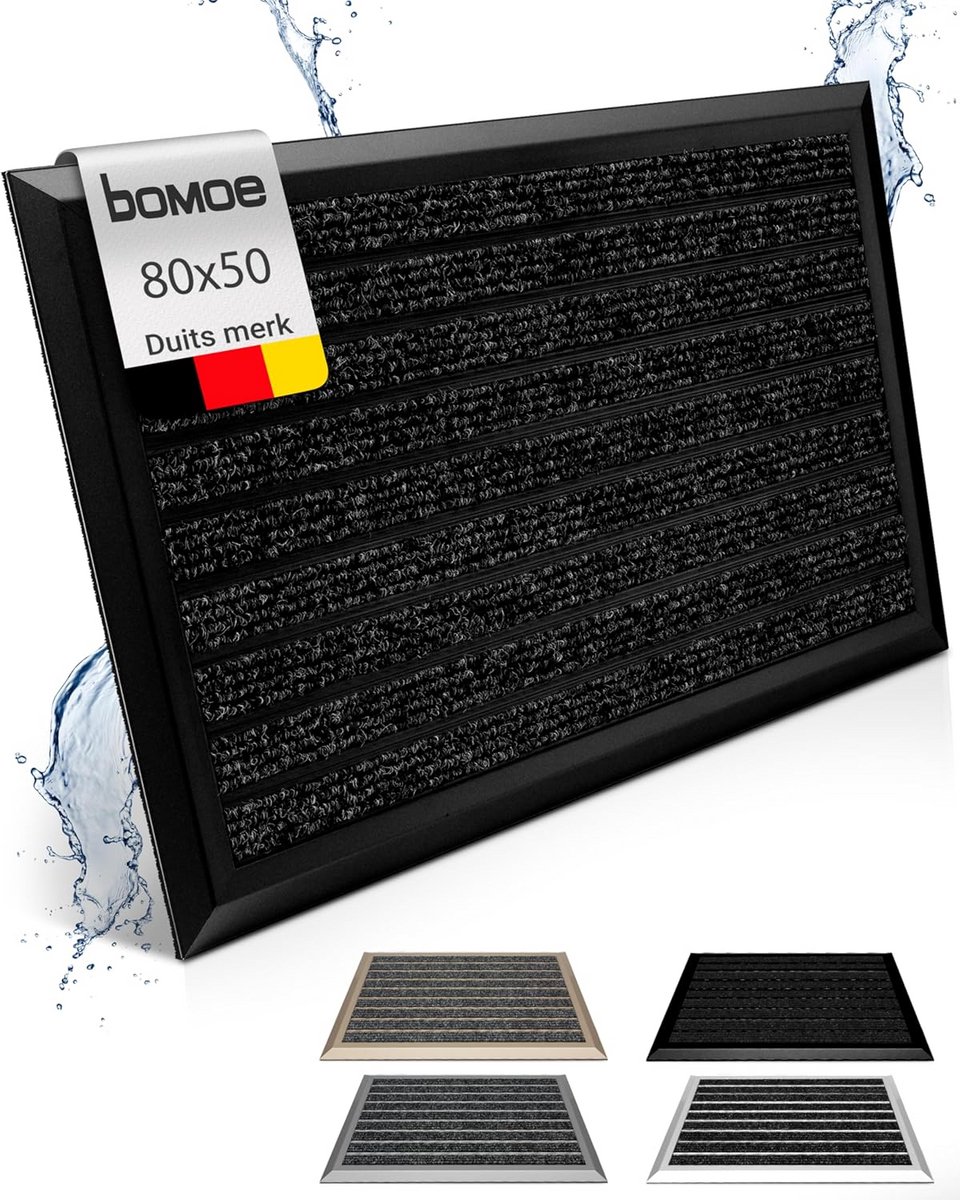 Antislip Aluminium Deurmat 50x80 cm - Weerbestendige Schoonloopmat voor Voordeur en Schuif