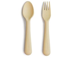 Fork and Spoon Set for Kids - Reusable Cutlery - Microsafe & Dishwasher Safe - Easy to Hold - Made in Denmark