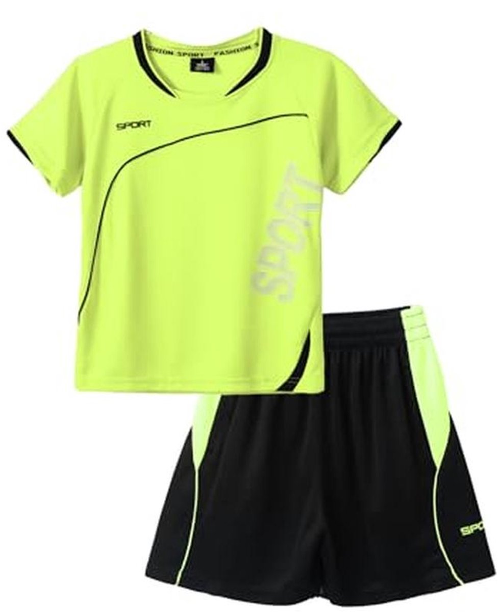 Sportkleding voor jongens met korte mouwen - Sportshirt en Shorts voor Voetbal en Basketbal