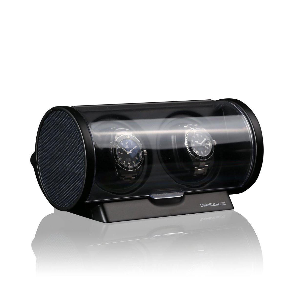 Timemover Tubix carbon-zwart, voor 2 horloges