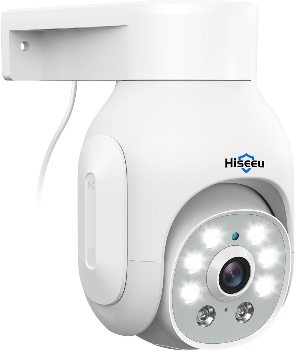 360° Beveiligingscamera Outdoor met Kleur Nachtzicht en Bewegingsdetectie - 5MP POE PTZ Camera Buiten met 2-Weg Audio en Afstandsbediening