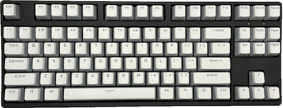 White Pudding Keycaps Set - OEM - PBT - Double Shot - 130 Keys