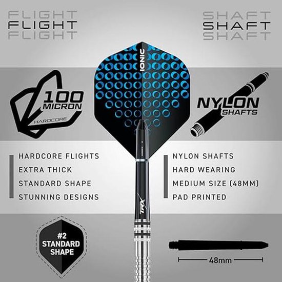 Professionele 23g Tungsten Darts Set met Schachten en Vluchten - Keuze uit Kleuren — afbeelding 3