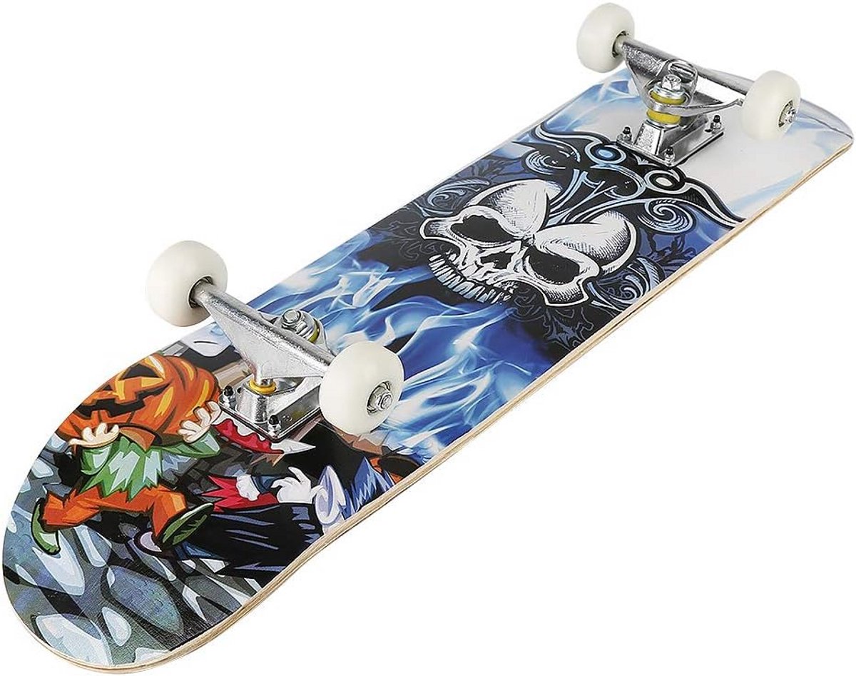 Compleet skateboard voor kinderen jongeren en volwassenen dubbel KickMaple Deck Concave Cruiser Blauw
