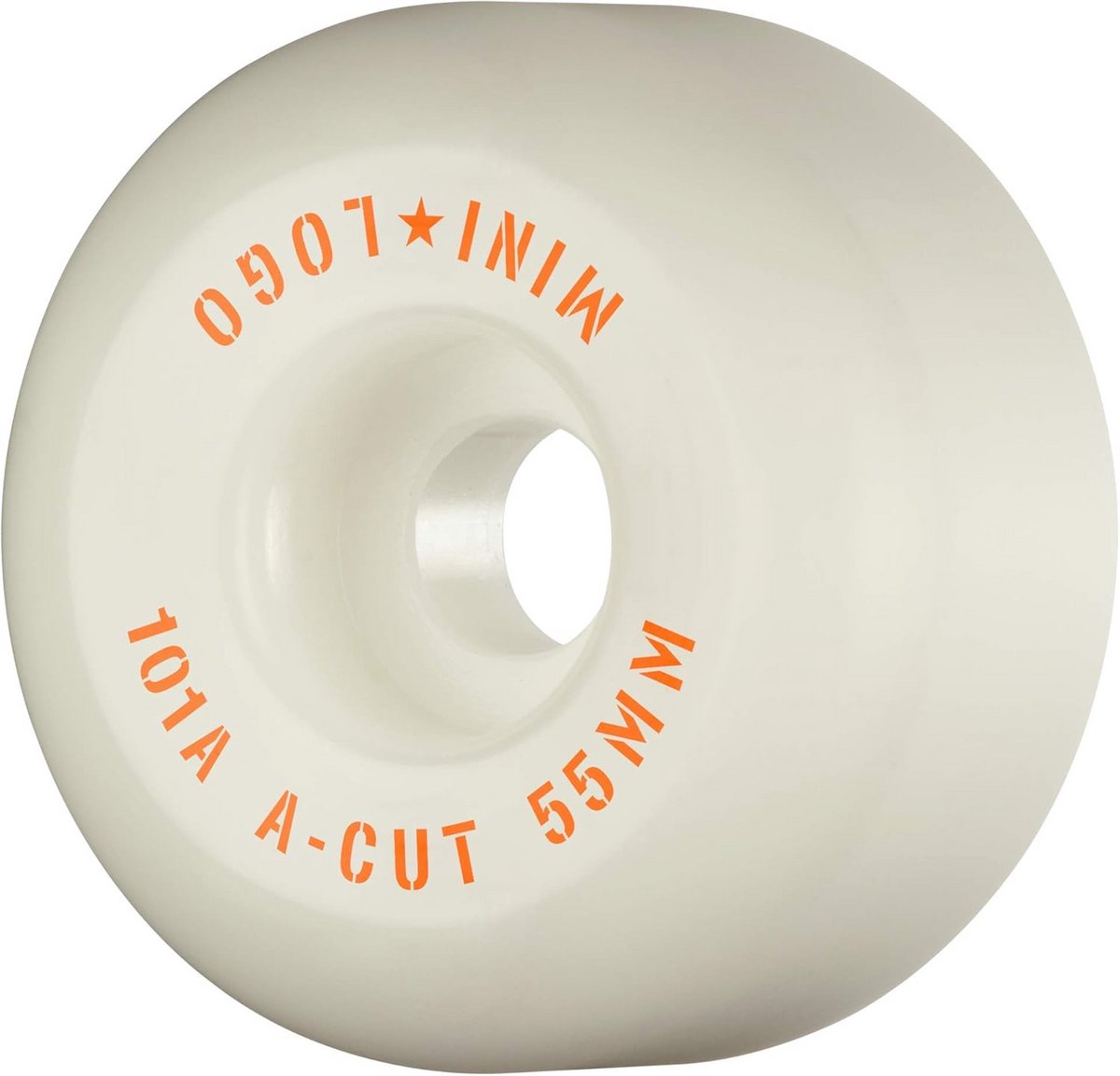 Skateboard Wielen 55mm 101A Wit - Mini Logo A-Cut