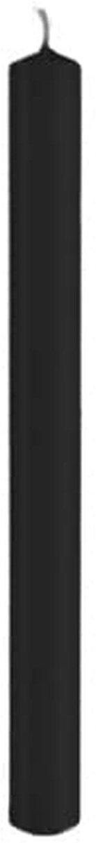 Zwarte Kaarsen 250 x 22 mm - 10 Stuks