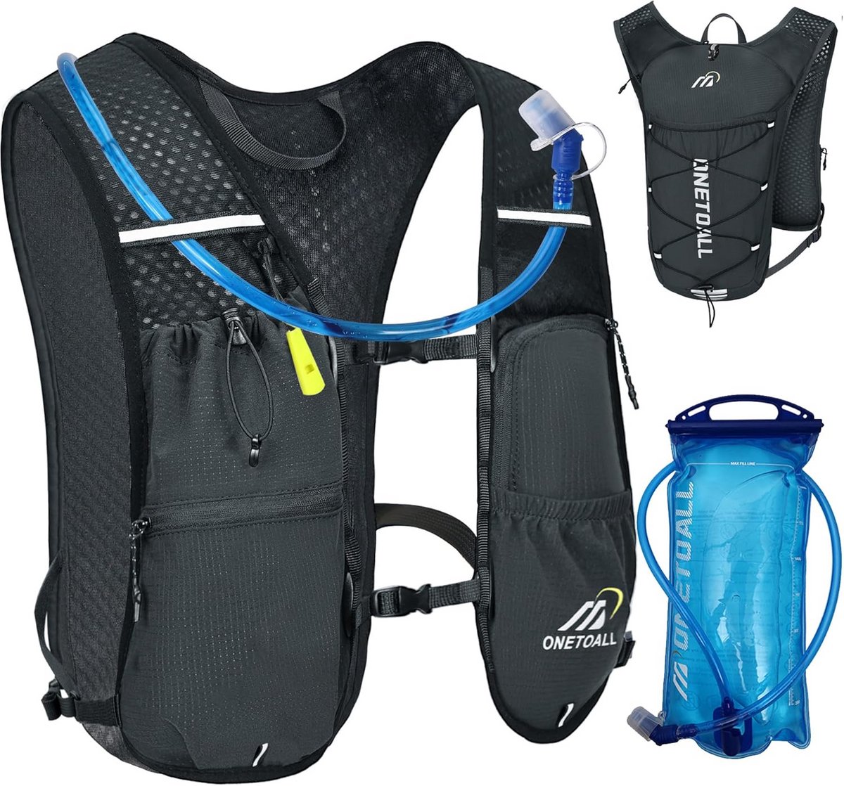 Lichtgewicht hardloopvest met Hydratatie Opties voor Trailrunning en Marathon