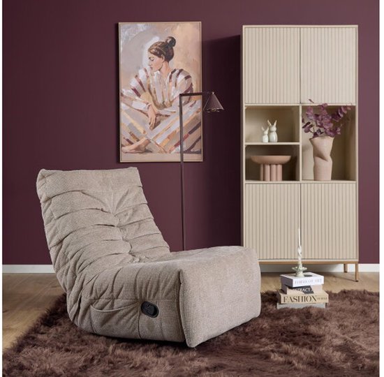 Fauteuil Relax Starfurn Zen - Taupe - Pivotant - 97x78x90 cm