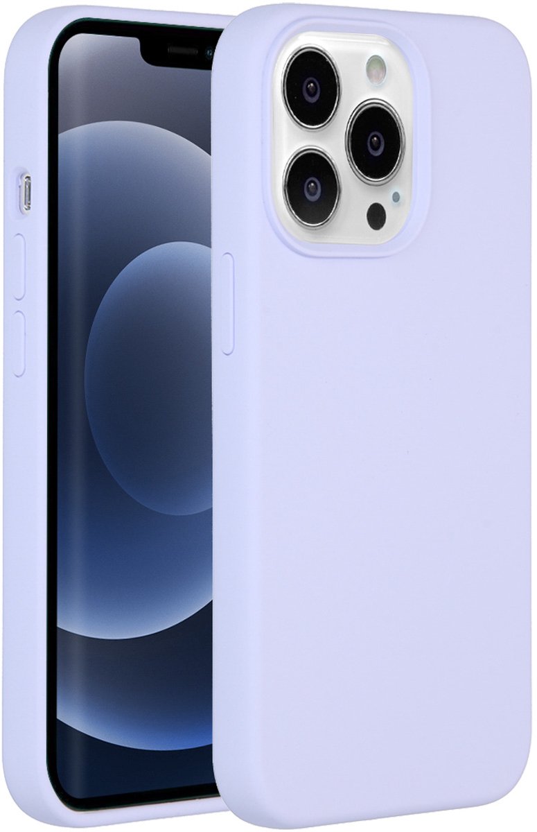Accezz Liquid Silicone Backcover voor de iPhone 13 Pro hoesje - Paars