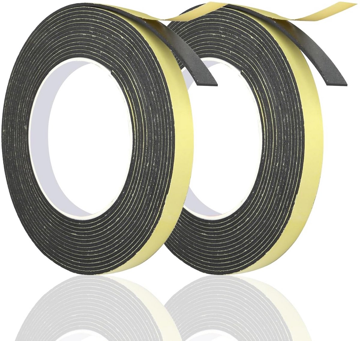 2 Rollen Zelfklevend Schuimrubber Afdichtingstape voor Kookplaten - 2mm x 10mm x 10m