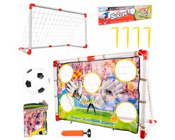 Playos® - Voetbaldoel met Gatendoek - Inclusief Grondankers en Bal - 118 cm x 79 cm x 52 cm - Binnen en Buitenspeelgoed - Voetbaltrainer - Voetbal Training - Doel - Speelgoed