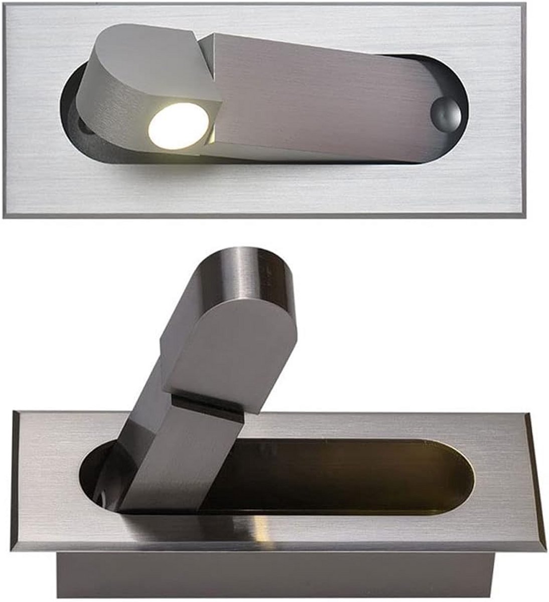 Inbouw Wandlamp LED - 360° Draaibaar & 90° Inklapbaar - Leeslamp Bed - 3W - 4000K/3000K - 