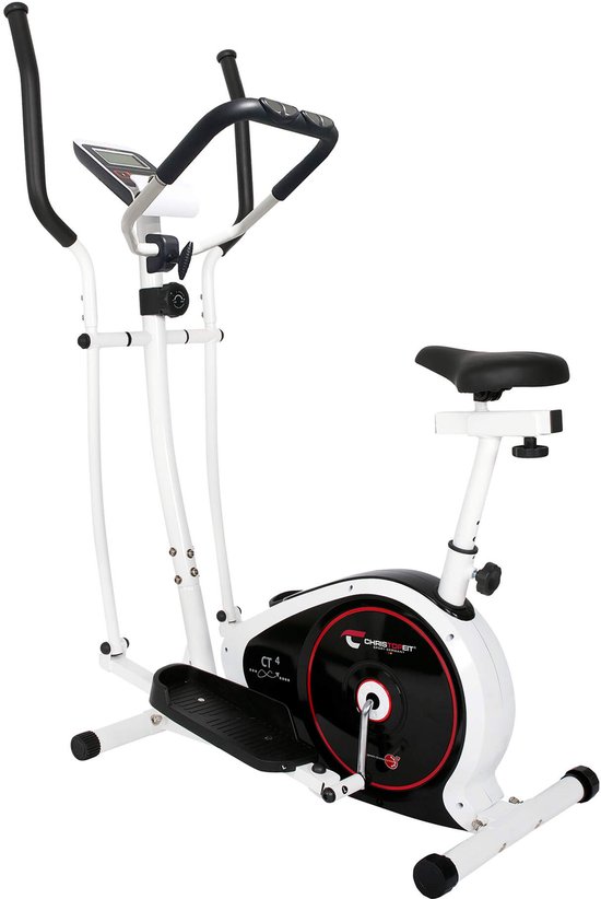 Christopeit Crosstrainer CT 4 – 2-in-1 Elliptische Trainer & Hometrainer – 7 kg Magneetrem, 8 Weerstandsniveaus – Stil, LCD Display, Hartslagsensoren & Tablet Houder – Gewrichtsvriendelijk