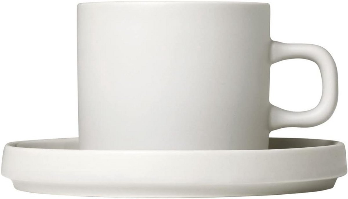 Set van 2 Steengoed Koffiekopjes 200 ml - Vaatwasmachinebestendig - Eenvoudige Elegantie