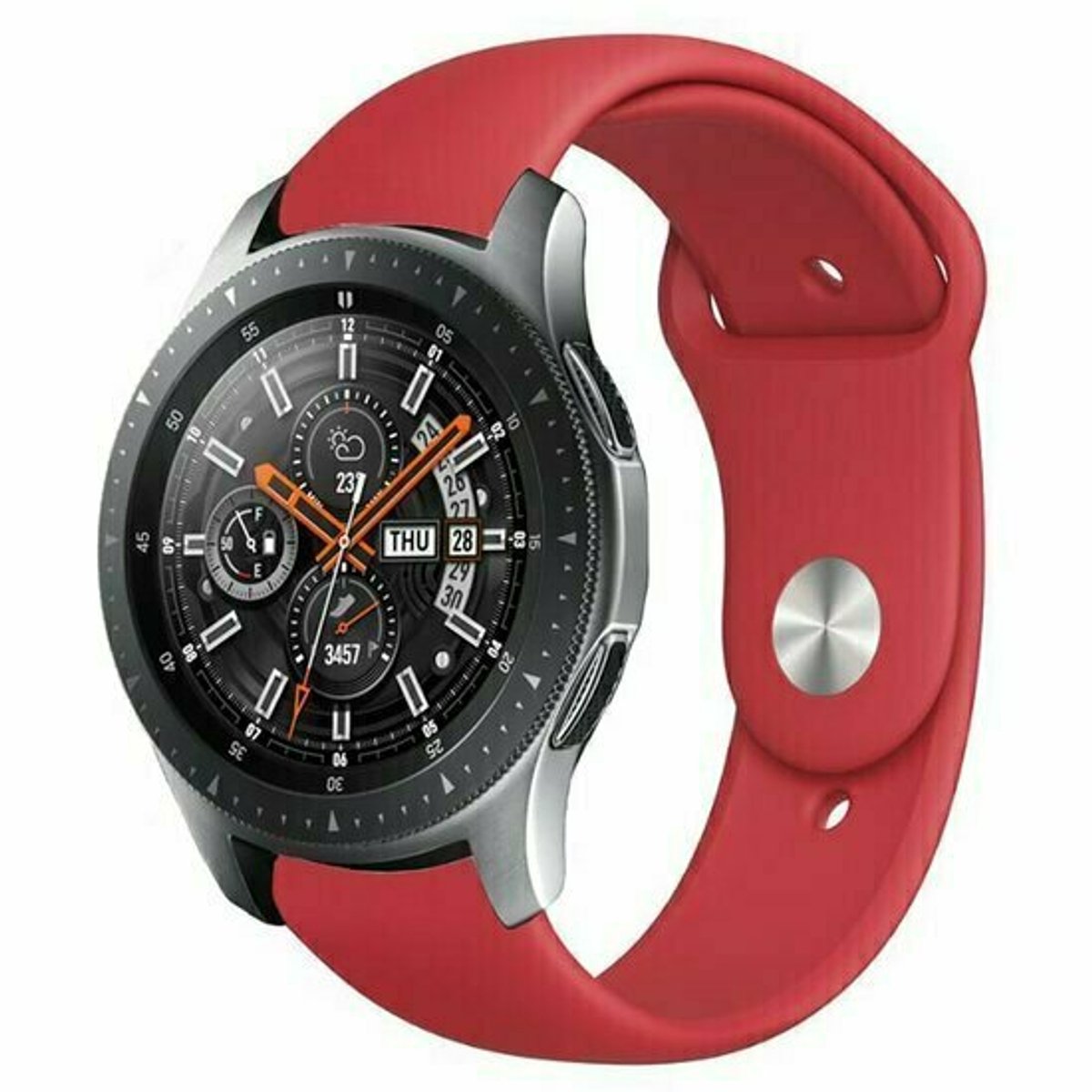 By Qubix - Rubberen sportband - Rood - geschikt voor Huawei Watch 5 - 46mm