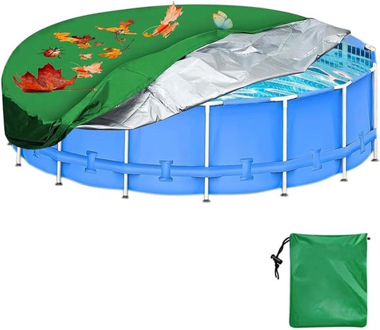 Ronde Zwembadafdekking Van Oxford-stof – Waterdicht En UV-bestendig Voor Zwembaden Van 82-160 Cm