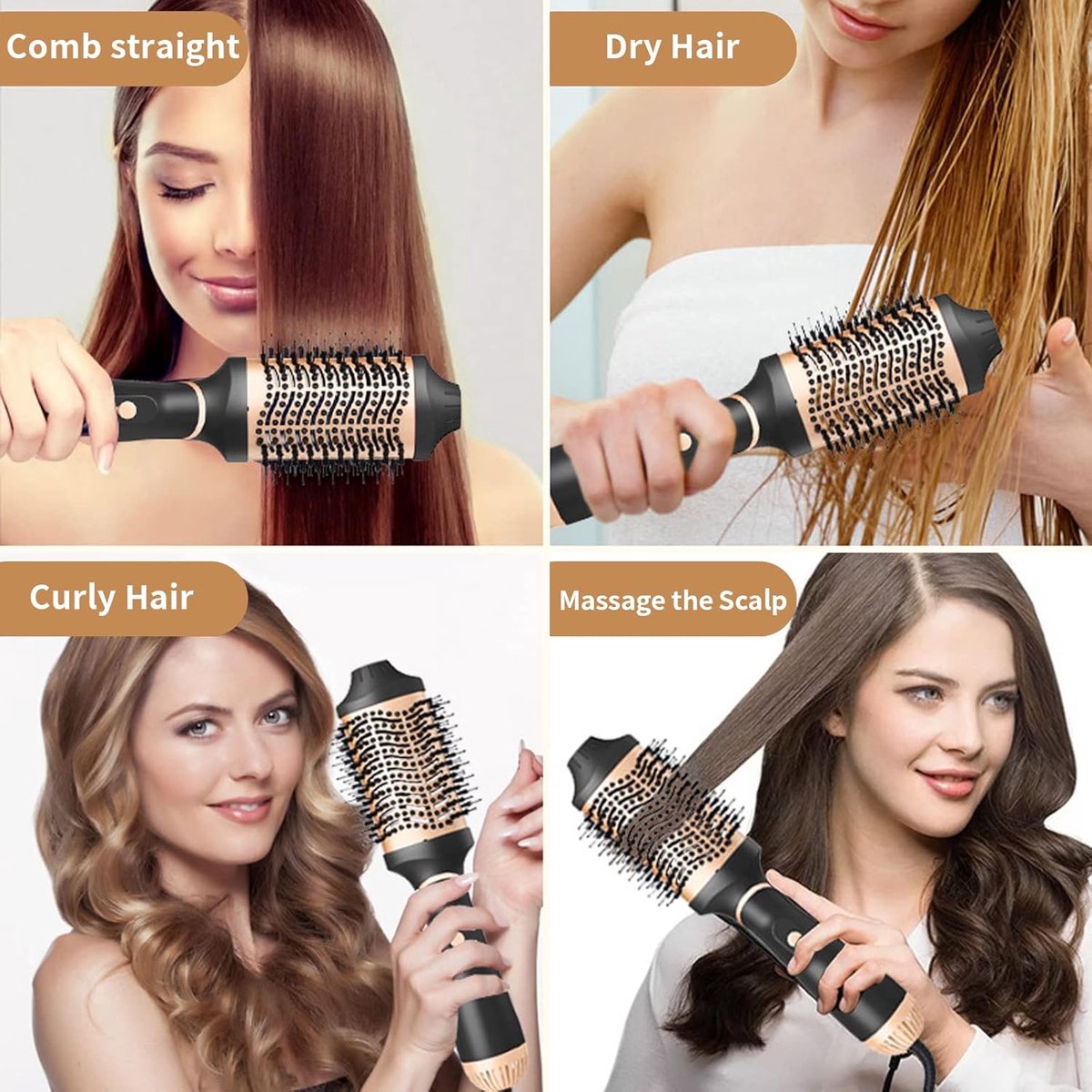 Föhnborstel 4-in-1 Heteluchtborstel 1000 W met Ionisatie - afbeelding 2