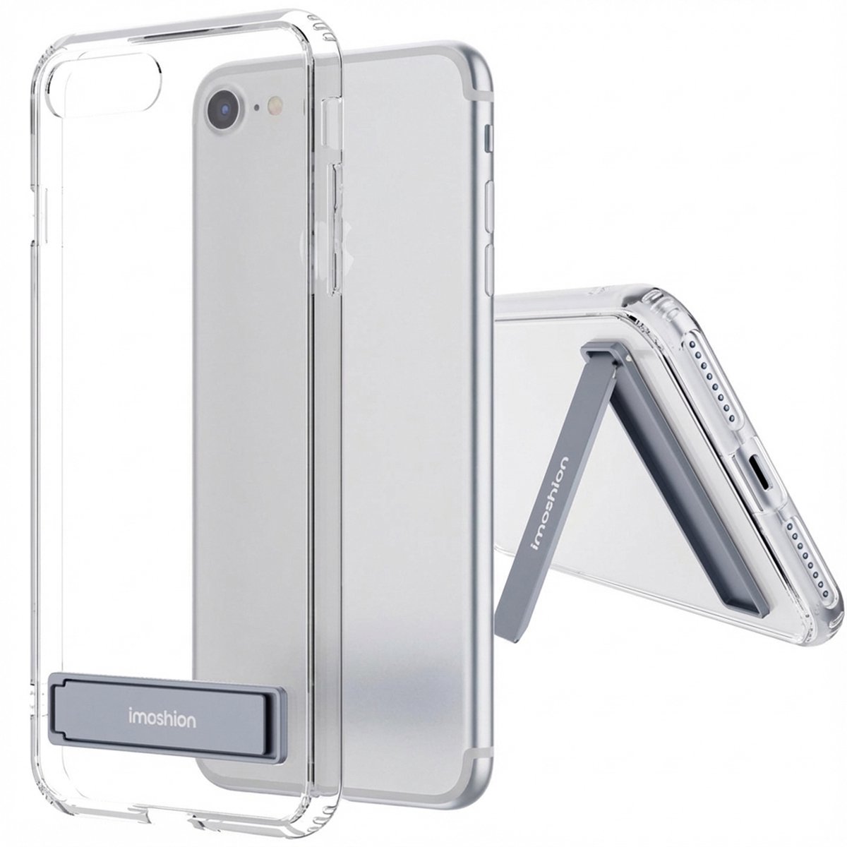 imoshion Hoesje - Geschikt voor Apple iPhone 8 Plus / 7 Plus - Stand Backcover - Transparant
