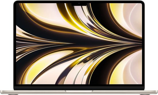 MacBook Air 13" 2022 M2 3.49GHz 8 CPU 10 GPU 24GB 1TB Starlight QWERTY - Apple - Hoofdafbeelding