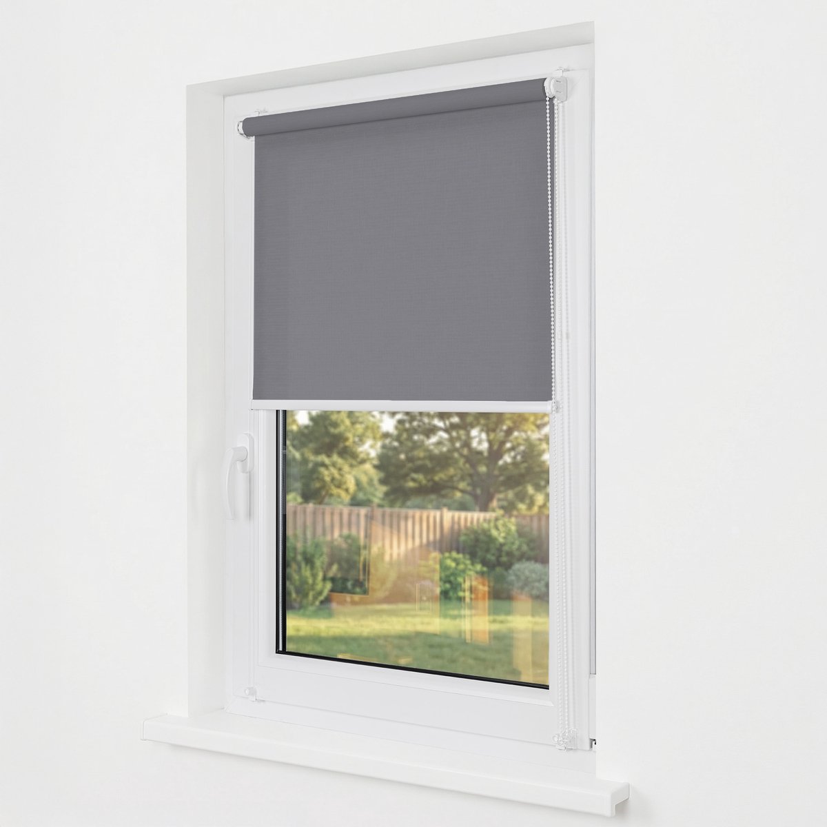 Estika Klemmfix rolgordijn zonder boren 120x150 cm grijs 2 lichtdoorlatend