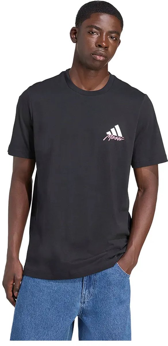 Adidas Messi Icon Graphic T-shirt Met Korte Mouwen Zwart L Man