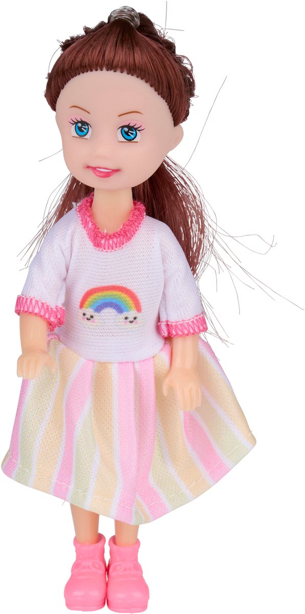 Eddy Toys Fashion Doll Mini 5-Delig - Set Van 5 Kleine Babypopjes Voor Kinderen - Gemaakt Van Kunststof En Textiel - Met Verschillende Kleurrijke Outfits - Meerkleurig - Vanaf 1 Jaar — cadeau in Spellen & Speelgoed - foto 2