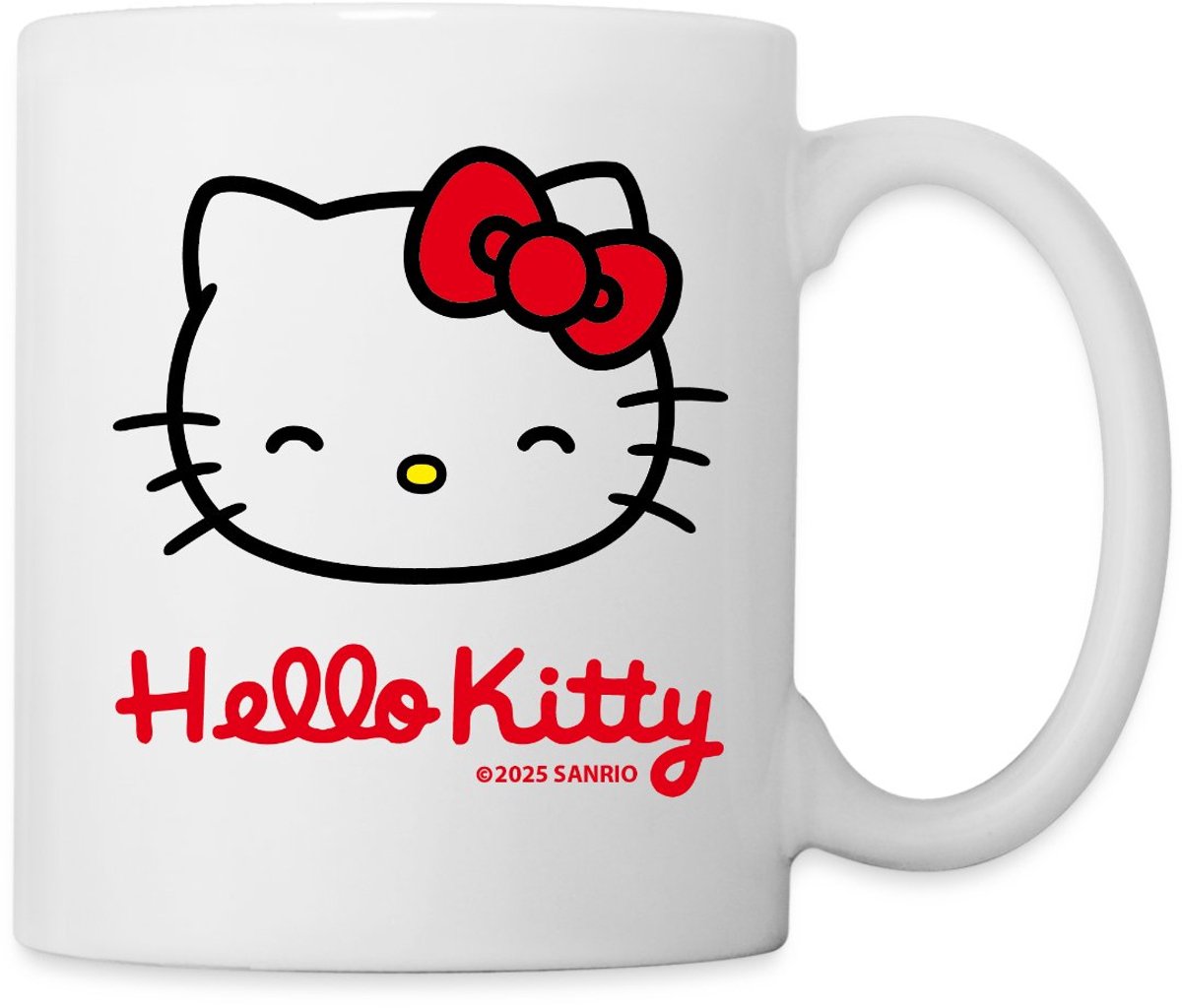 Hello Kitty Lacht Met Hello Kitty-Letters Mok