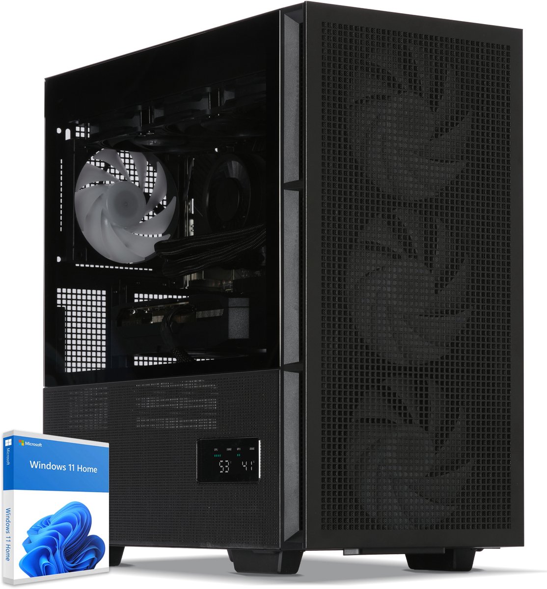Sedatech Pro Gaming PC Waterkoeling • Intel i5-12600KF 10x 3.7GHz • Geforce RTX5060Ti 16Gb • 32Gb DDR5 • 2Tb SSD M.2 • WiFi • Bluetooth, USB C • Windows 11 • Desktop computer