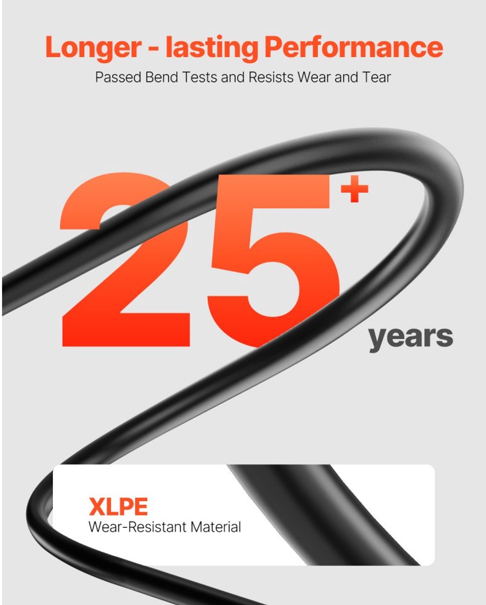 Zonnepaneelkabel / PV-kabel - Verlengkabel - Lengte 30,48 m - Kabeldoorsnede 6 mm² (10 AWG) - IP67 - XLPE isolatie - Koperen geleider