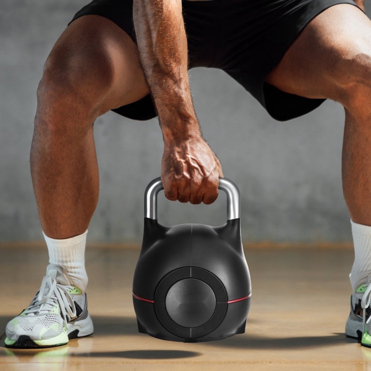 Verstelbare Kettlebell - 7 Niveaus - Gewichtsbereik 2–20 kg - Gripkrachttraining - Full Body Workout - Crosstraining - ABS & Gegoten Aluminium - Zwart – foto 5