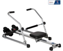 HOMCOM Roeitrainer - Staal - 129x70x70cm - Zwart, Grijs