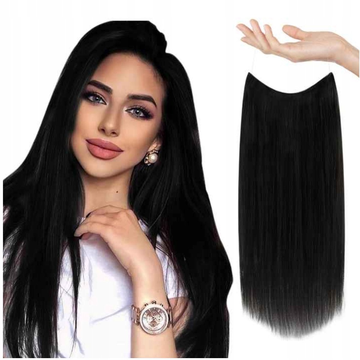 Flip-in haarverlenging 55 cm - Direct meer volume en lengte